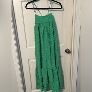 Zara xs green maxi dress